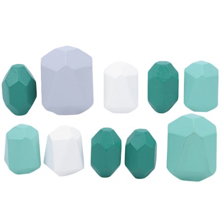 Puinen värillinen kivi rakennuspalikat pinoamispeli opettavainen lelu lahjasetti 3