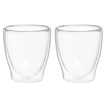 Dobbeltveggede kaffeglass i borosilikatglass, 30 cl, 2-pk