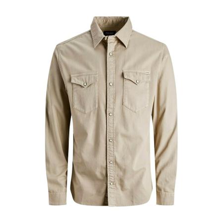 Jack & Jones Shirt , Beige , Heren , Maat: S