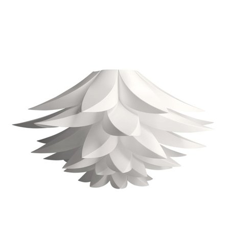 Pusselhänglampa Lampskärm - Lotusblomma DIY Pussel Lampskärmssats - för Hängande Taklampa eller Golvlampa - Diameter 20 " (50cm) - Vit