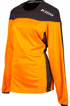 Bluză MTB Klim Rebelle Femei negru/Ember Orange XS