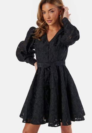 SELECTED Slfpandora Ls Short Shirt Dres Black Klær