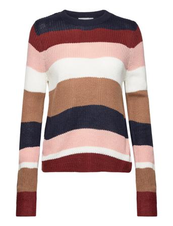 Vilou L/S Stripe Knit Top Patterned Vila