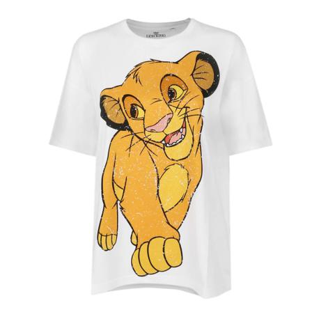 Lejonkungen Dam/dam Glad Simba Slouch T-shirt Xl Vit