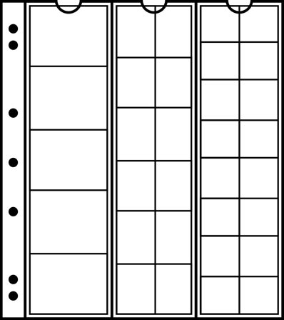 NUMIS møntlommer - Diverse str. - Pakke med 5 stk. - Leuchtturm