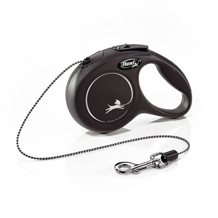 Flexi New Classic In Corda Guinzaglio Per Cani Colore Nero Taglia
