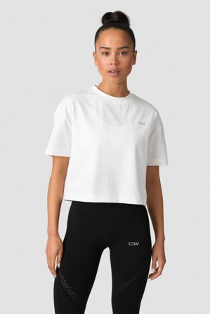 Everyday Cotton Cropped T-shirt White