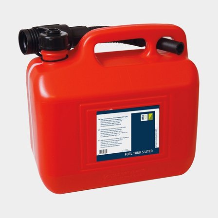 Brandstof jerrycan 1852-Marine, 265 x 145 x 260 cm, 5 liter, met schenktuit, kunststof, rood