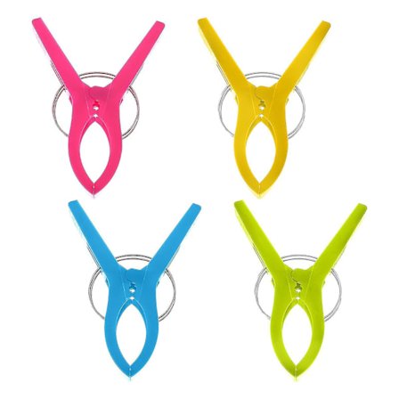 Pack Of 4-8-16 Large Bright Colour Plastic Beach Towel Pegs Clips To Sunbed