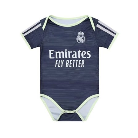 25-26 Real Madrid CF Udebane Nyfødt Baby Jumpsuit Romper Fodbolddragt