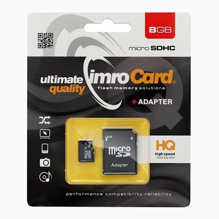 Imro Minneskort Imro microSD 8GB med adapter