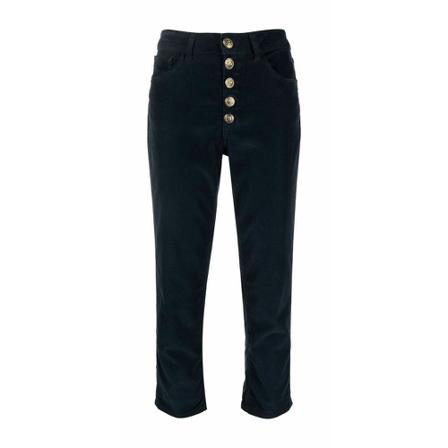 Dondup, Cropped Trousers Blauw, Dames, Maat:W28,Katoen