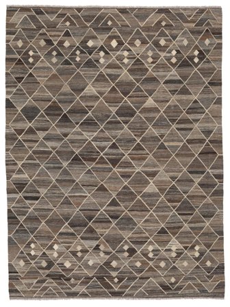 Tessuto A Mano Kilim Ariana Tappeto 259X346 Di Lana Marrone/Nero Largo