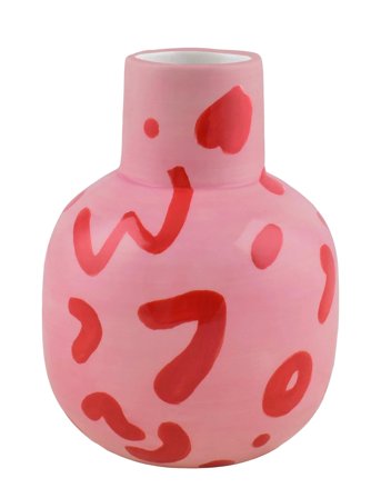 Que Rico Vase - Rosita - Leopardo Lindo - Pink - 16 CM