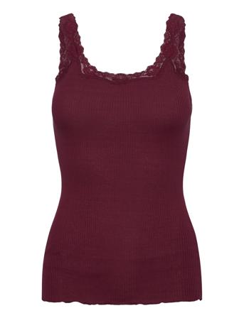 Silk Top W/ Lace Rosemunde Red