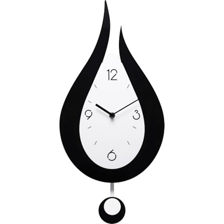 Vanddråbeur, Moderne Vægur, Sort Vægur, Hvidt Dråbedesign Ur (Vanddråbe-)