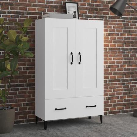 Vidaxl Skänk Vit 70x31x115 Cm Konstruerat Trä Vit