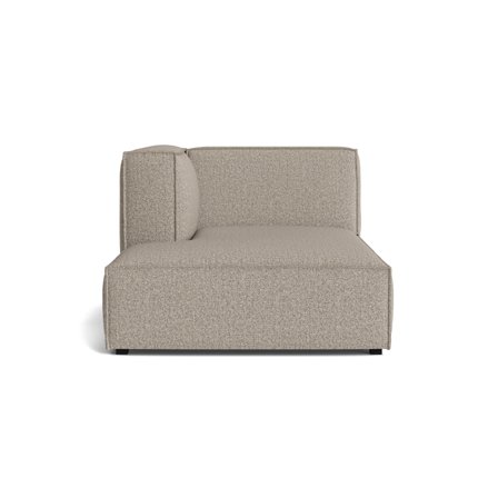 Milano Beige Chaiselongmodul, venstrevendt - 112x160x77cm - Rummelig sofa - Perfekt til afslapning - Elegant design - Modulær - Milano serien