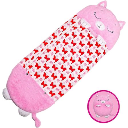 2 i 1 barnesovepose med pute, for 3-6 år gamle barn H