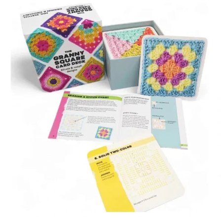 {PL}Mormorsrutor Kortset, 50 Mixa och Matcha Designkort, Virkningsset för Vuxna, Mormorsrutor Kortset Virkning (Endast Kort)