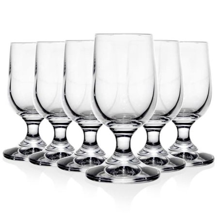 Sæt med 6 elegante vinglas - glas af høj kvalitet, tåler opvaskemaskine