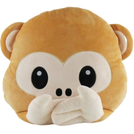 Emoji abe plys legetøj pude pude abe dække mund børns ferie fødselsdag gave(dont see)