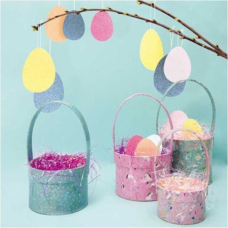 Sortiment av glitterpapper - Rico Design - Candy Mix - 10 ark - 180 g/m² - Neon