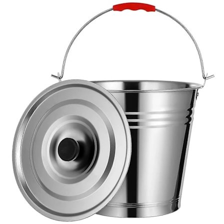 Askespand med låg til udendørs og indendørs brug, kulbeholder, grillkulholder