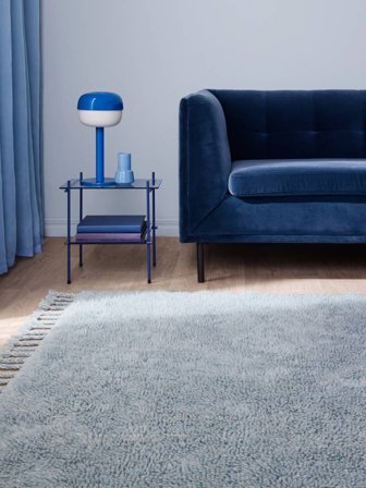 Mela Shaggy 200X300 Blu Tappeto Di Lana