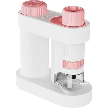 Barnmikroskop-led Nybörjarmikroskop, Bärbar-rosa