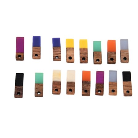 Vedhæng Rektangulær Harpiks Vedhæng DIY Øreringe Halskæde Smykker Håndværk Fremstilling Vedhæng