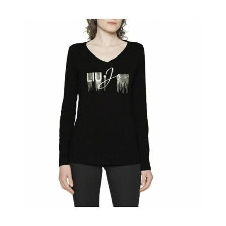 Liu Jo Long sleeve top E23Lj01 Tf2007 Sort, Dame