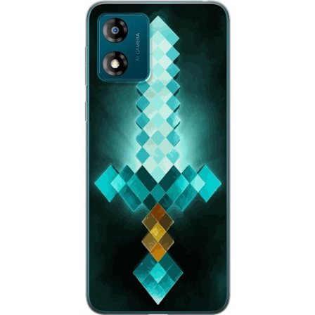 Yhteensopiva Puhelinkuori Motorola Moto E13 Minecraft miekka