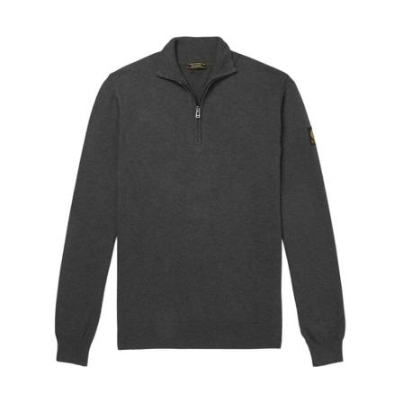 Belstaff, Bay Knit Half Zip Grijs, Heren, Maat:L