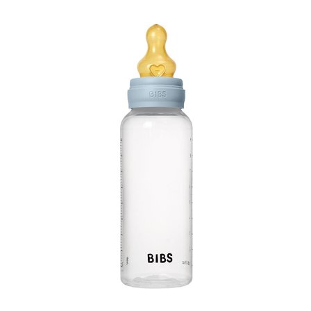 BIBS Sutteflaske Medium Flow Latex Baby Blue 270 ml, Børn & Forældre, Sutteflasker & Tilbehør, Sutteflasker