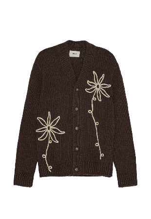 NN07 Mika flower 6620 Stickat Herr Röd M