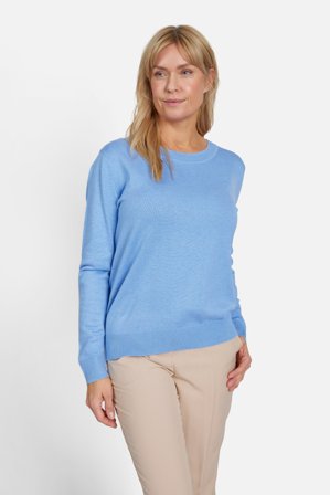 BRANDTEX - Strik - Lys Blå Melange