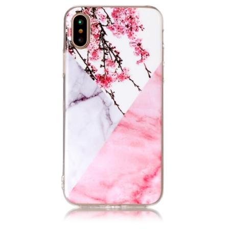 Körsbärsblomma Marmorskal för iPhone X multifärg