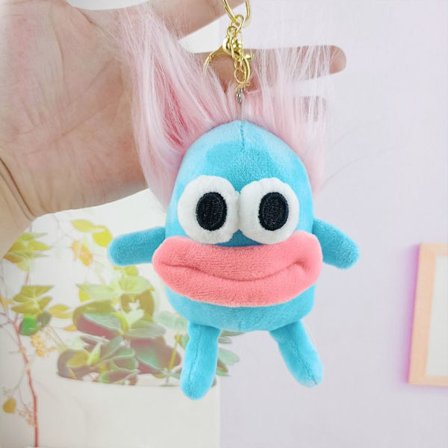 Sarjakuva-avaimenperä riipus Paistettu makkara-suu riipus #1