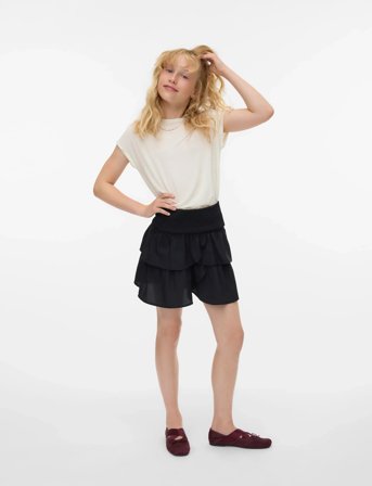 Vero Moda Girl Vmemma Smock Layer Short Skirt Wvn Girl - Black - 134