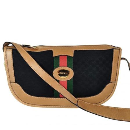 Gucci Vintage, Pre-owned Ophidia shoulder bag Zwart, Dames, Maat:ONE Size,leer