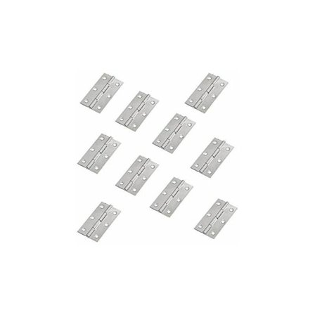 10 st rostfria möbelbeslag dörrgångjärn långa 75 mm x 50 mm