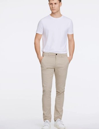 Lindbergh Aop Superflex Chino Pants - Cream - 30 x 32