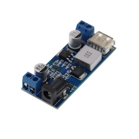 DC 12V 24V till DC 5V 5A Buck Converter Modul, 9-36V Nedtrappning till USB 5V Transformator Dubbel Utgång Spänningsregulator