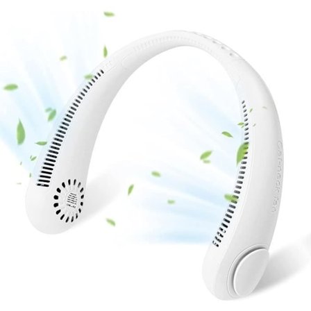 USB-fläkt, bladlös bärbar halsfläkt, 3-hastighets justerbar handhållen fläkt