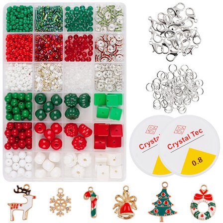 Nya 24-gridiga julpärlor DIY-tillbehör Armband Godis