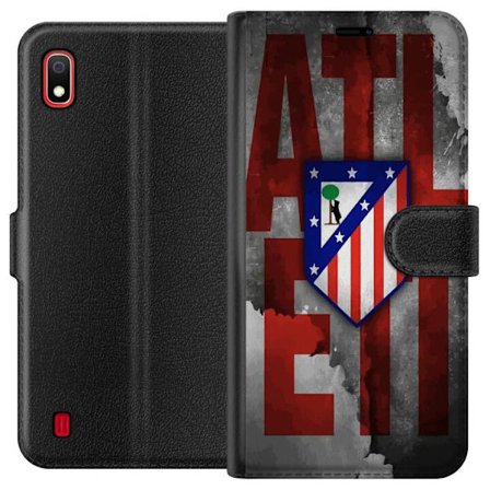 Kompatibel Tegnebogsetui til Samsung Galaxy A10 Atleti grå text