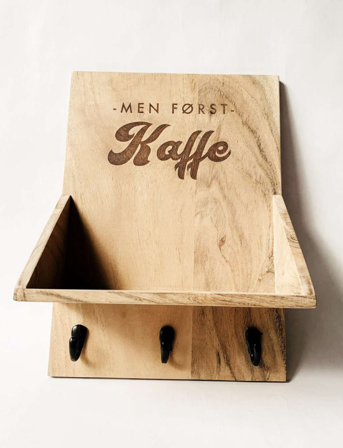 Trend Design Hylle "Men-først-kaffe" Akasietre