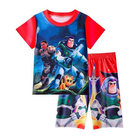 Toy Story Lightyear Boys Short Sleeve T-skjorter + Shorts Kids Casual Outfit Set [XC] Red 4-5 Years