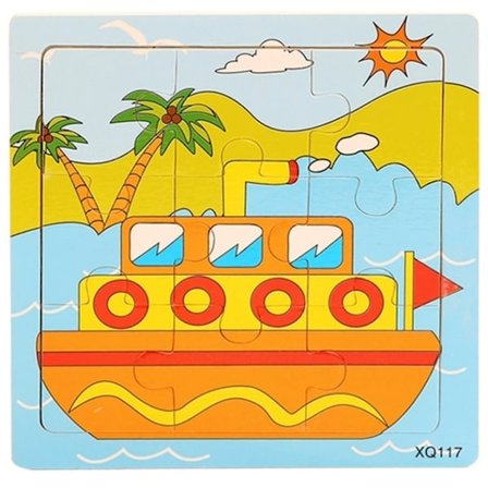 9-delt puslespil, båd